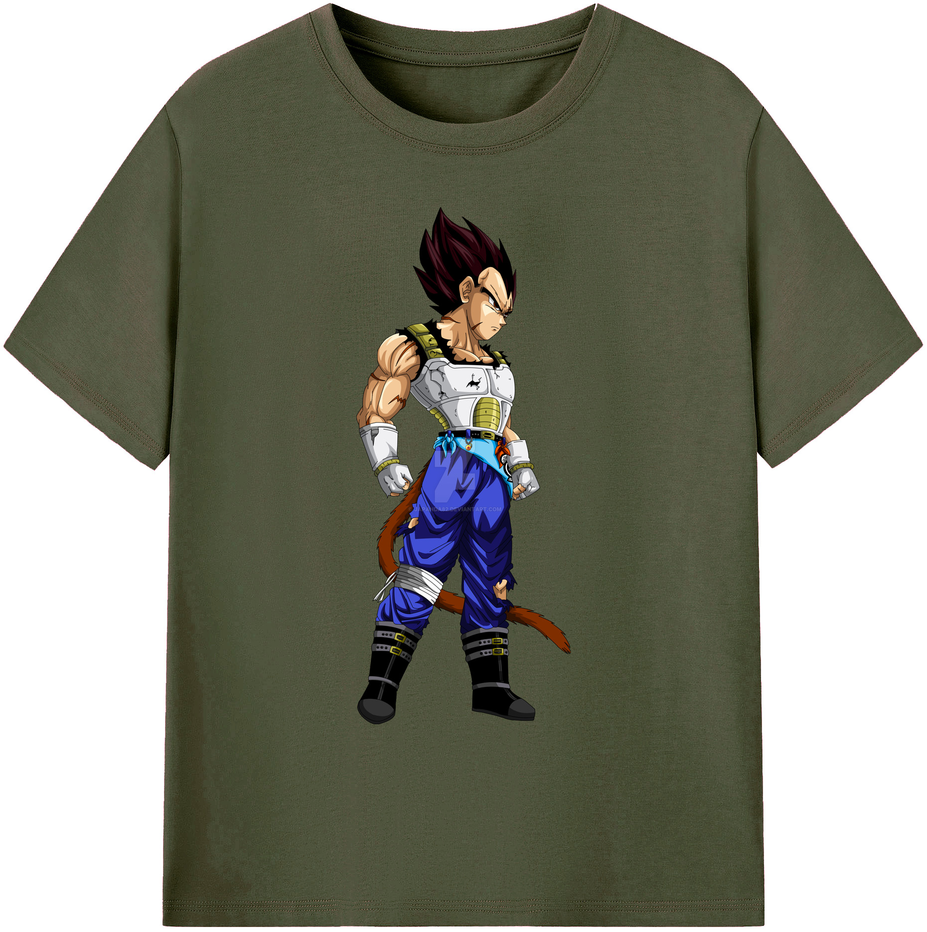 （画像用） ドラゴンボール ベジータ四世（Bejīta Yonsei）DRAGON BALL Vegeta IV 綿100％ メンズ半袖Tシャツ｜肌触りやわらか＆通気性